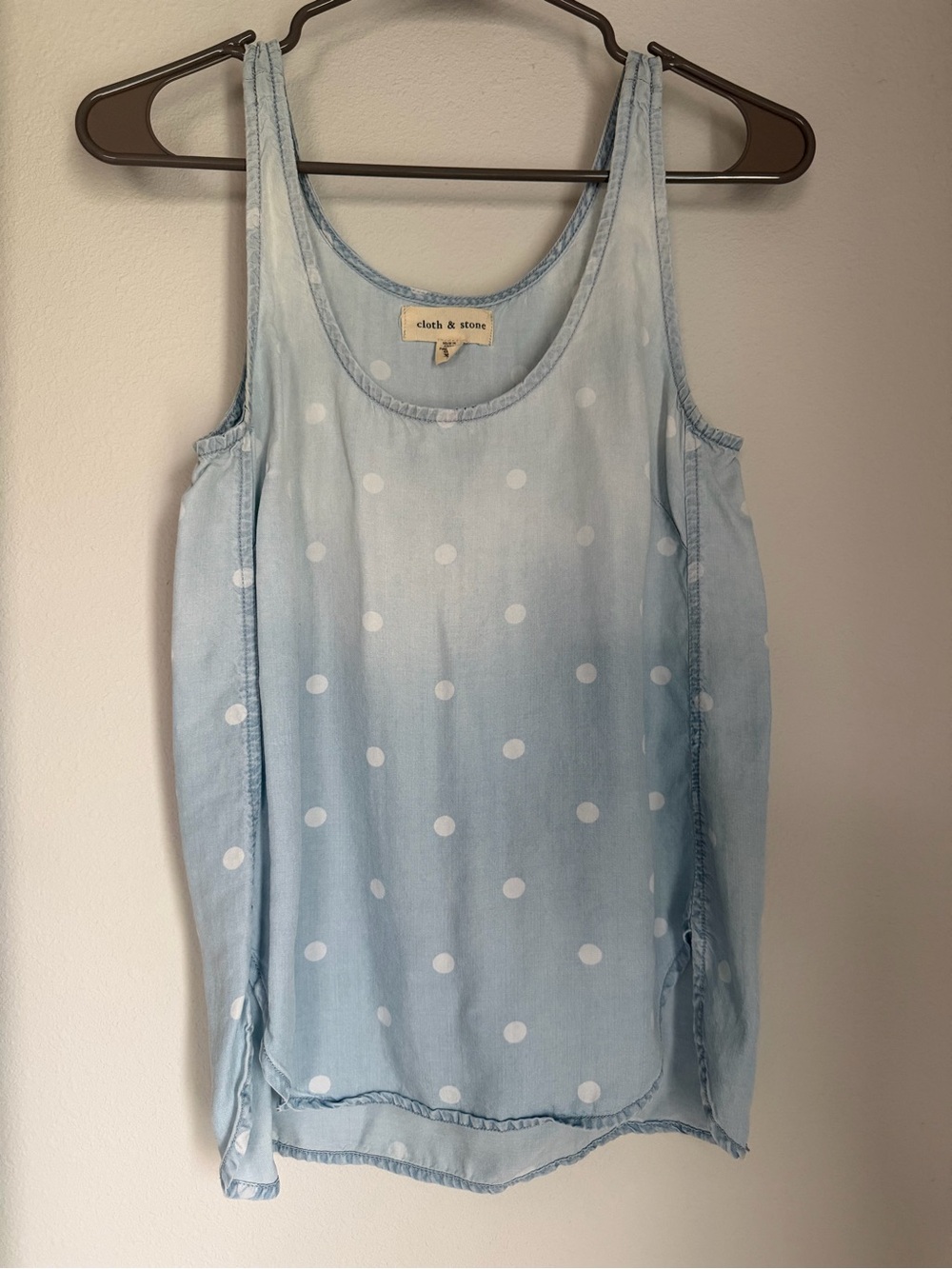 cloth & stone Light Blue Polka Dot Tank